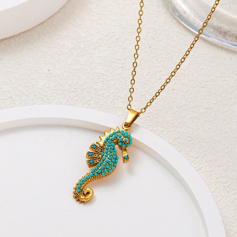 Elara Blue Reef Necklace