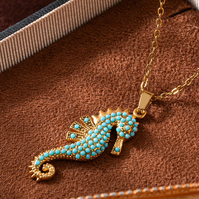 Elara Blue Reef Necklace