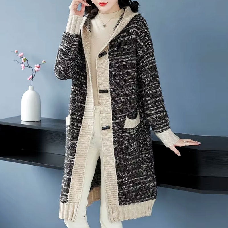 Alice Long Knit Hooded Cardigan
