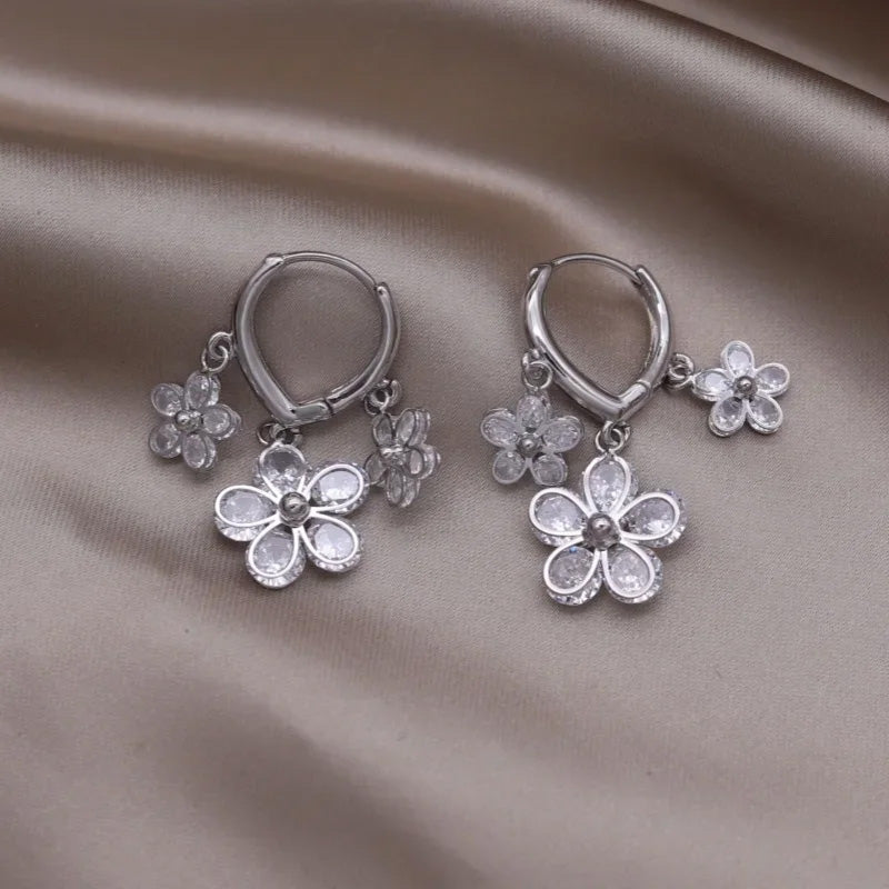 Georgia Bloom Charm Hoops