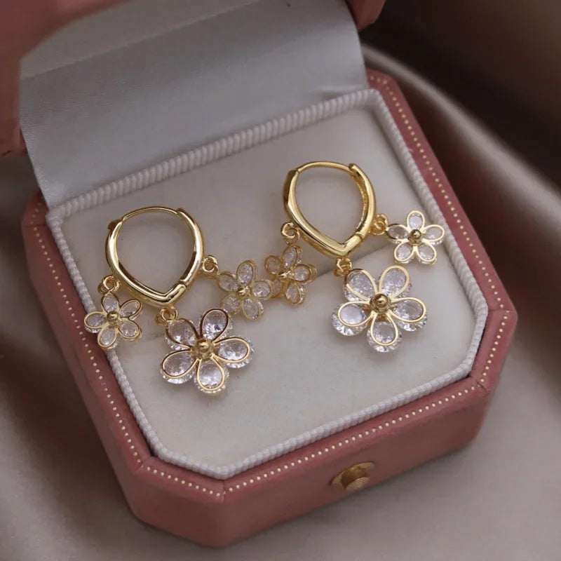 Georgia Bloom Charm Hoops