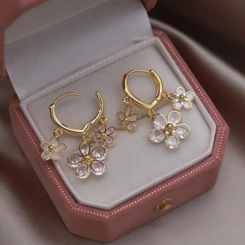 Georgia Bloom Charm Hoops