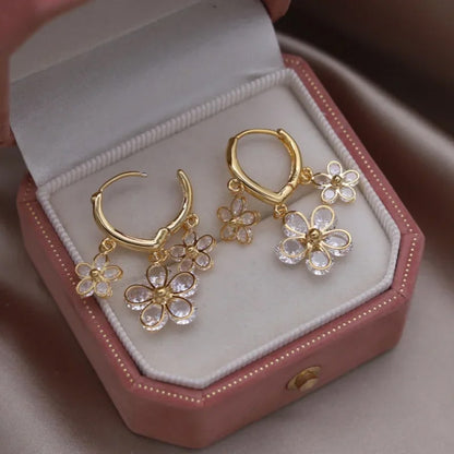 Georgia Bloom Charm Hoops