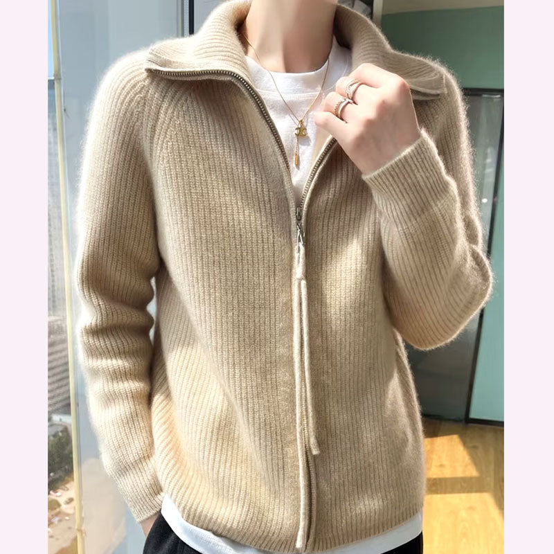 Ella Chic Zip-Up Knit Cardigan