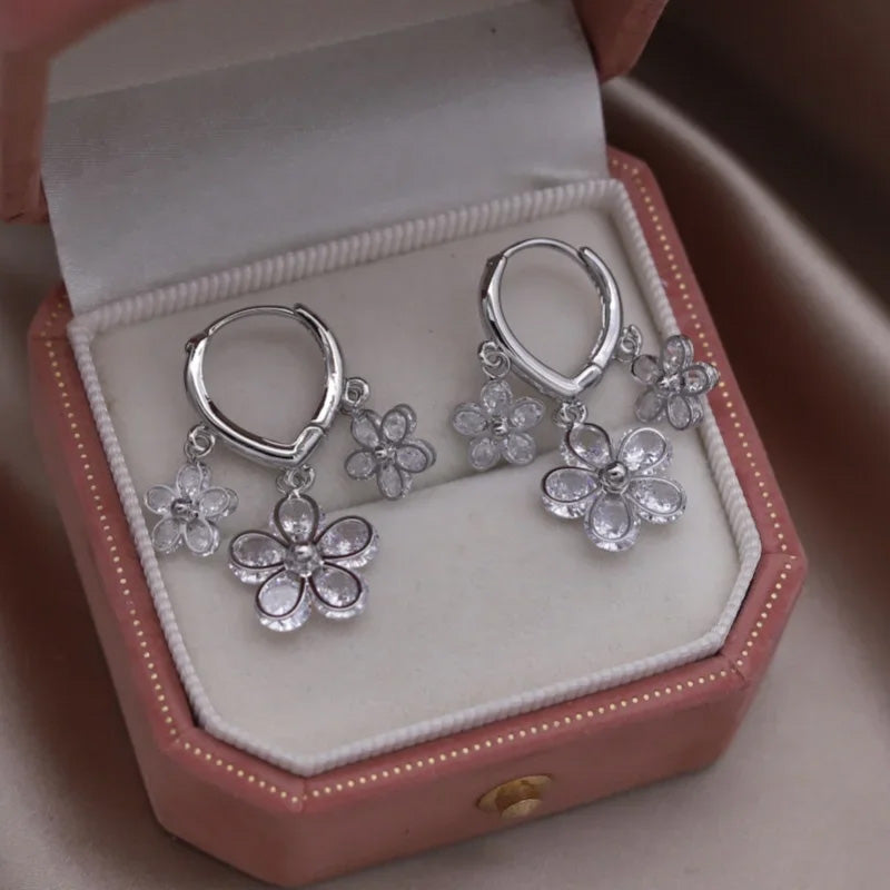 Georgia Bloom Charm Hoops