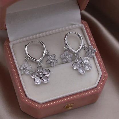Georgia Bloom Charm Hoops