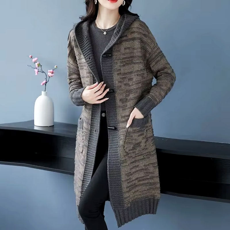 Alice Long Knit Hooded Cardigan