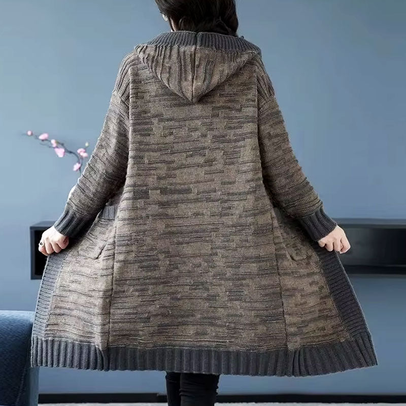 Alice Long Knit Hooded Cardigan