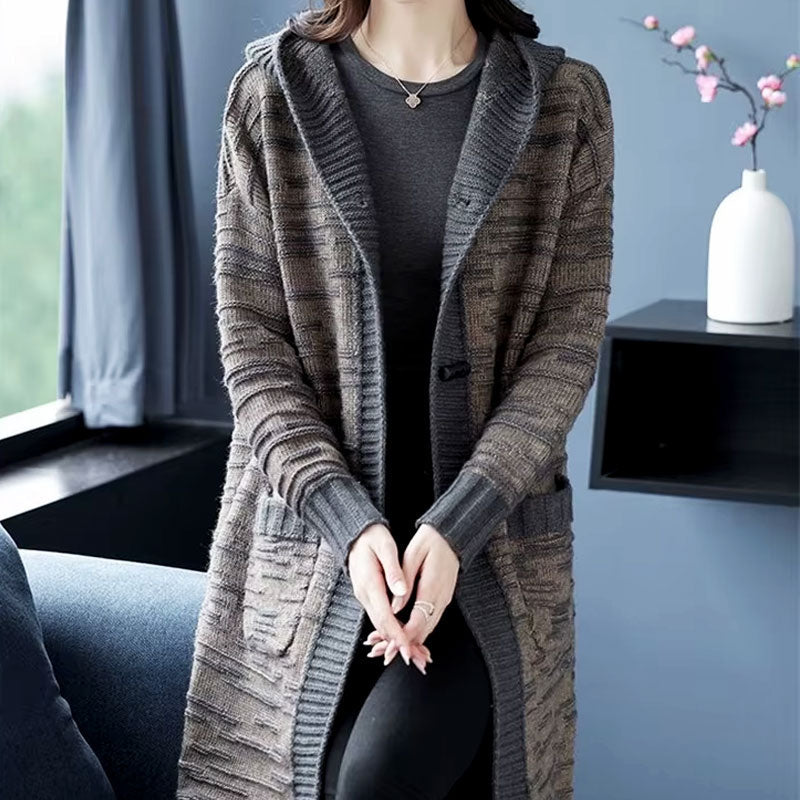 Alice Long Knit Hooded Cardigan