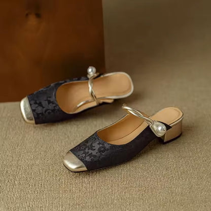 Pearl Bloom Heels