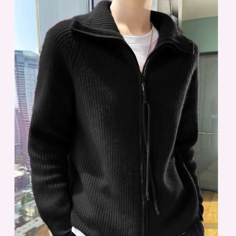 Ella Chic Zip-Up Knit Cardigan