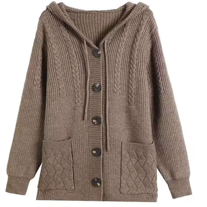 Bonnie Button-Up Hooded Cardigan