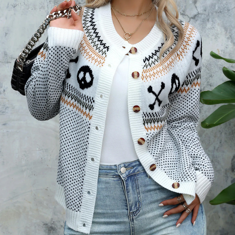 Skull Knit Cardigan