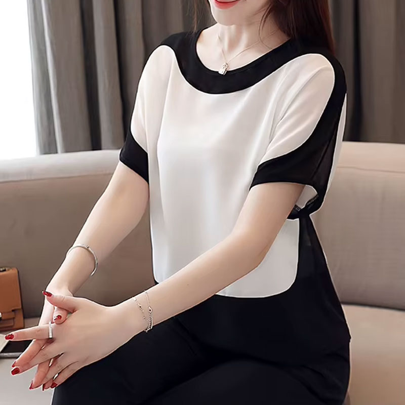 Ruby Contrast Short-Sleeve Top