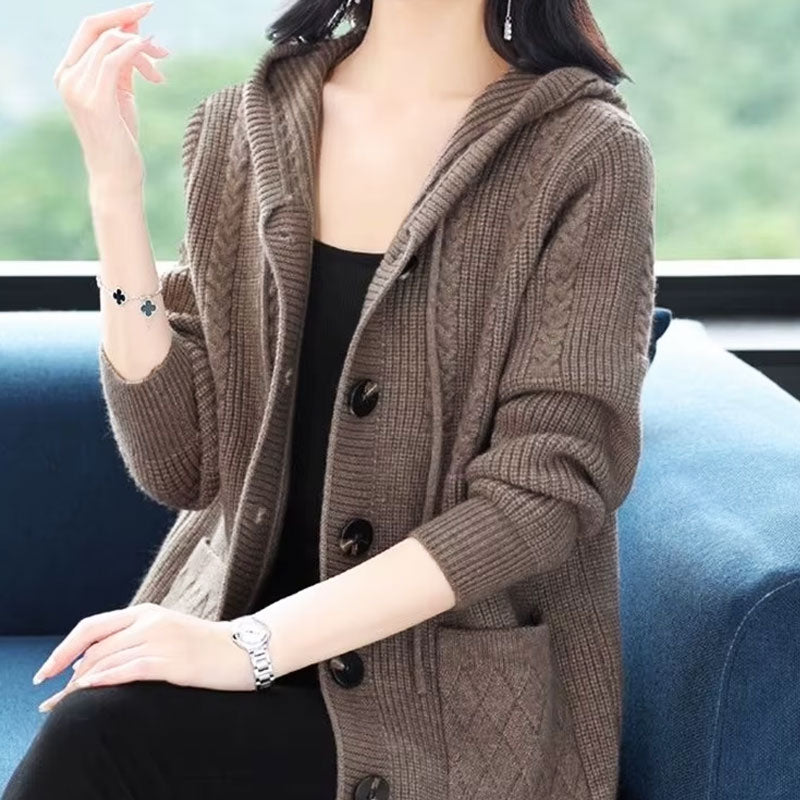 Bonnie Button-Up Hooded Cardigan