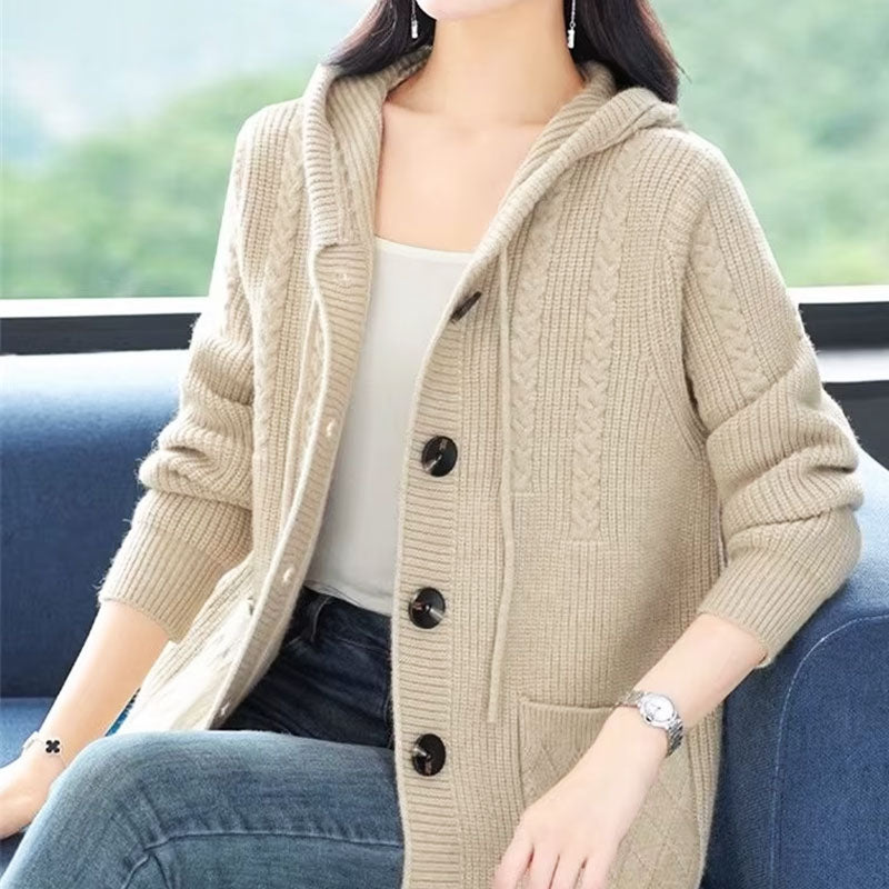 Bonnie Button-Up Hooded Cardigan