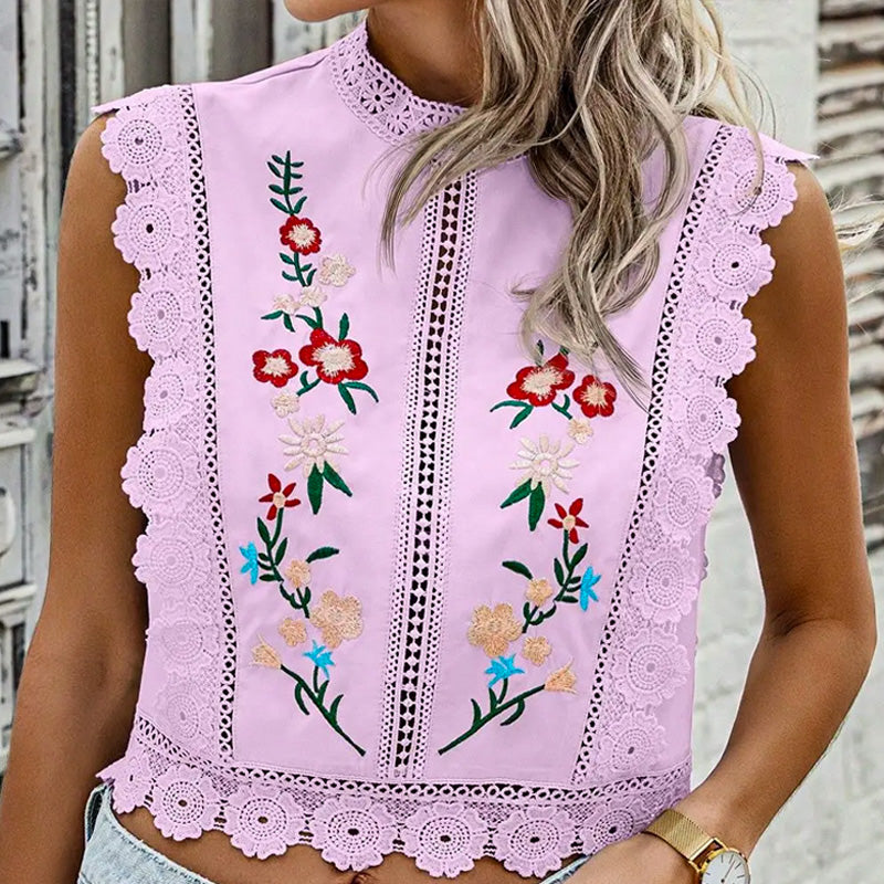 Vella Embroidered Crop