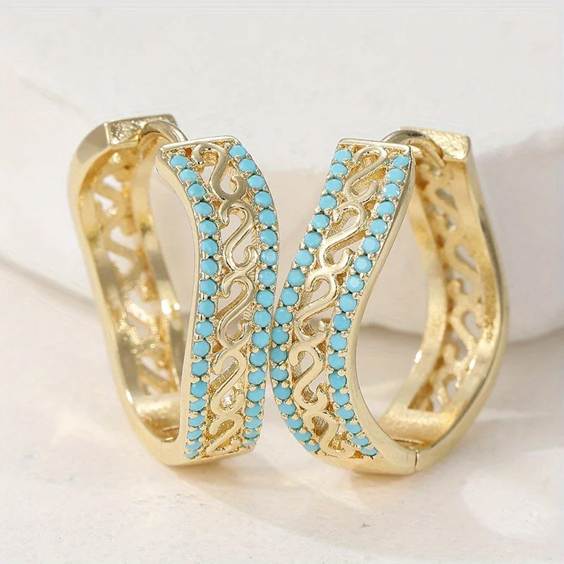 Sienna Azure Hoops