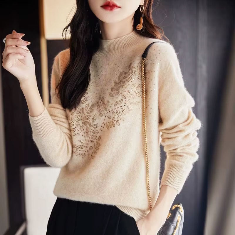 Adeline Leaf Embellishments Sweater