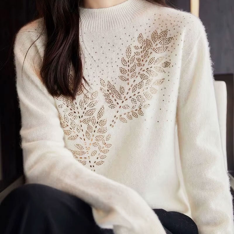 Adeline Leaf Embellishments Sweater