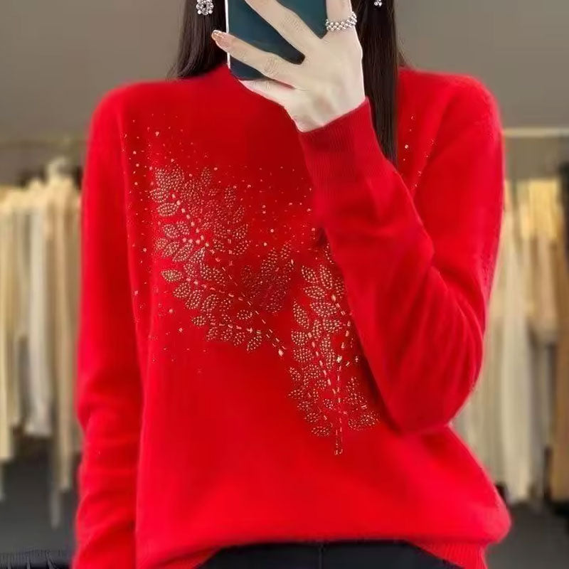 Adeline Leaf Embellishments Sweater