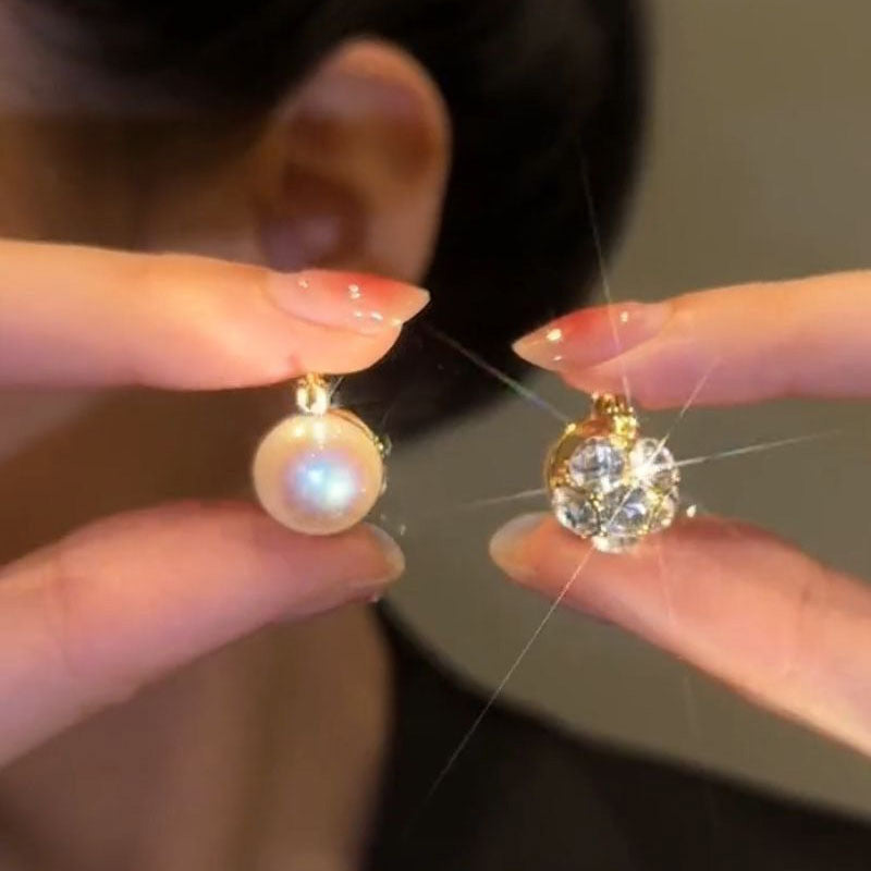 Olivia Pearl Crystal Hoops