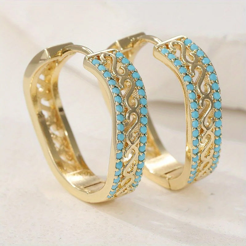 Sienna Azure Hoops