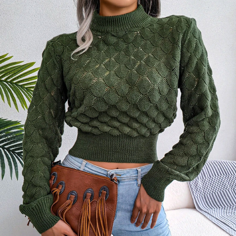 Scale Knit Crop