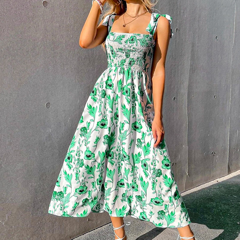 Sunbloom Tie-Strap Maxi Dress