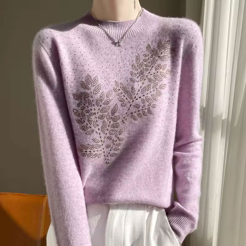 Adeline Leaf Embellishments Sweater