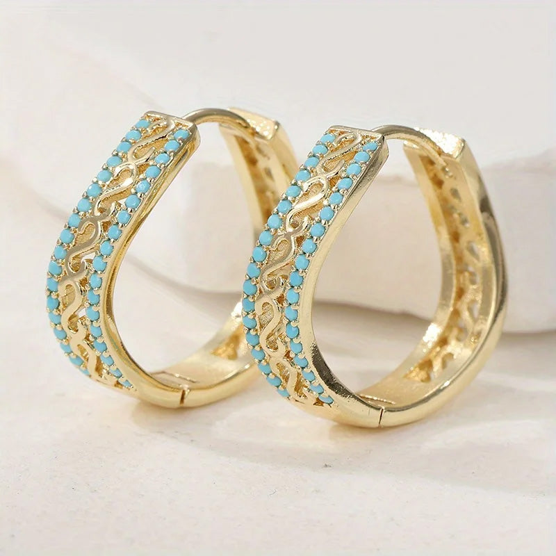 Sienna Azure Hoops