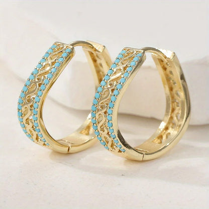 Sienna Azure Hoops