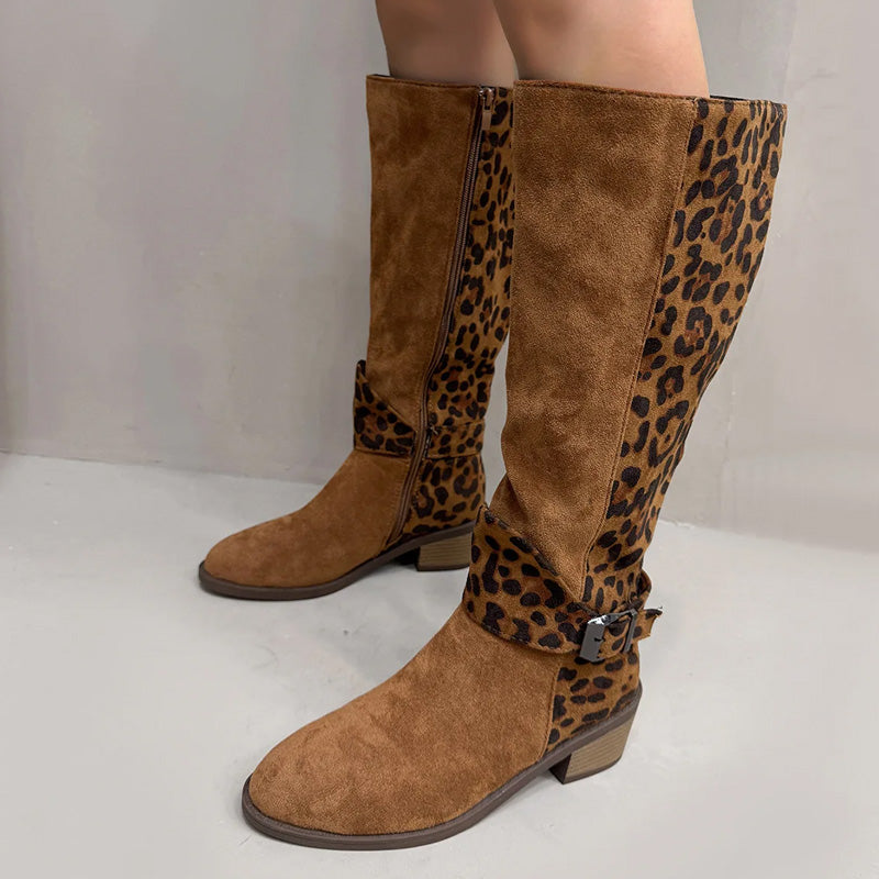 Matilda Leopard Knee-High Boots
