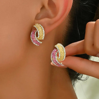 Scarlett Crystal Curve Earrings