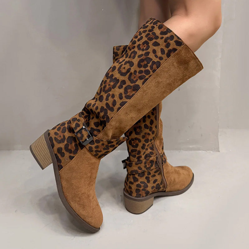 Matilda Leopard Knee-High Boots