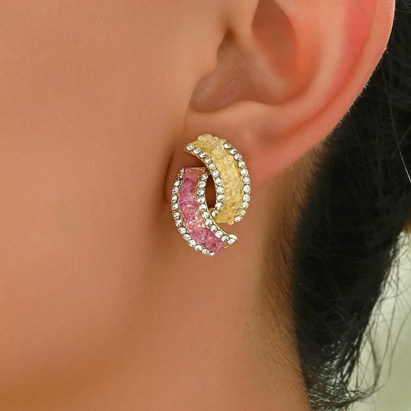 Scarlett Hayes Crystal Curve Earrings