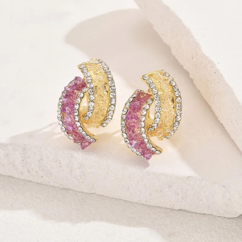 Scarlett Hayes Crystal Curve Earrings