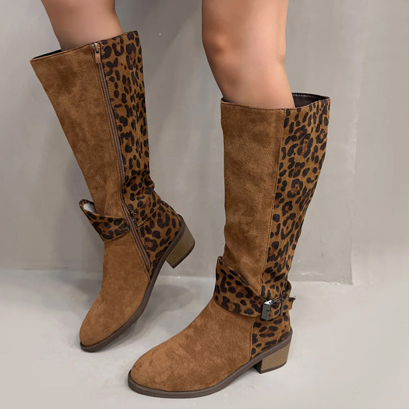 Matilda Leopard Knee-High Boots