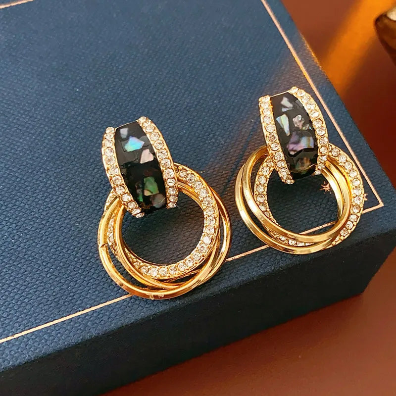 Madeline Noir Crystal Drops