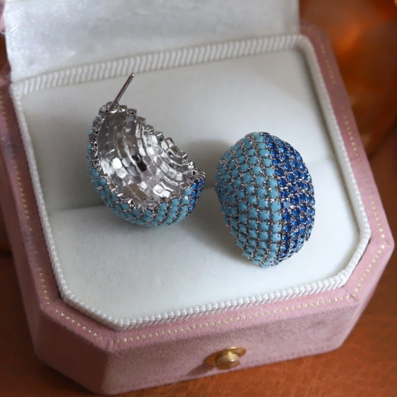 Maddison Ocean Dome Earrings