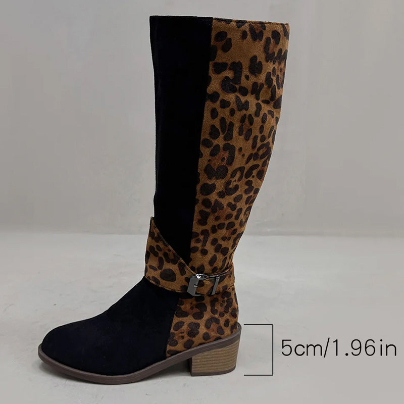 Matilda Leopard Knee-High Boots