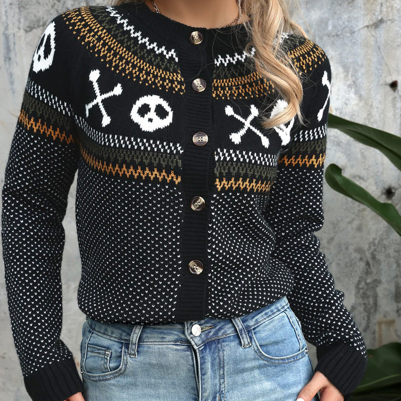 Skull Knit Cardigan
