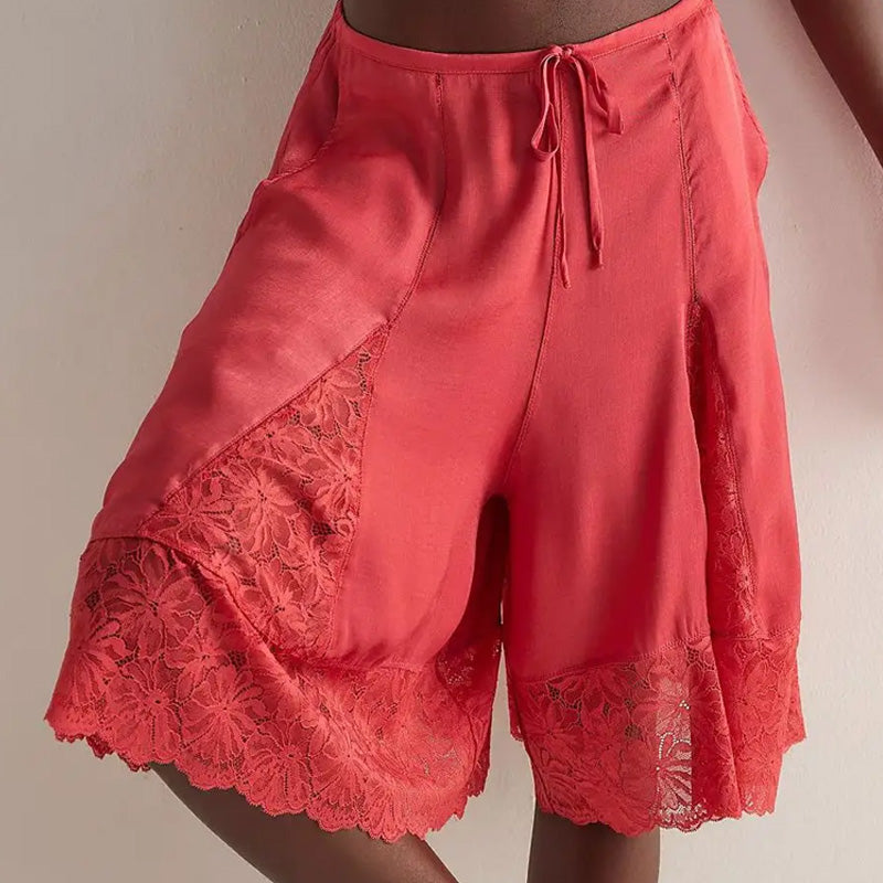 Chloe Lace Hem Lounge Shorts