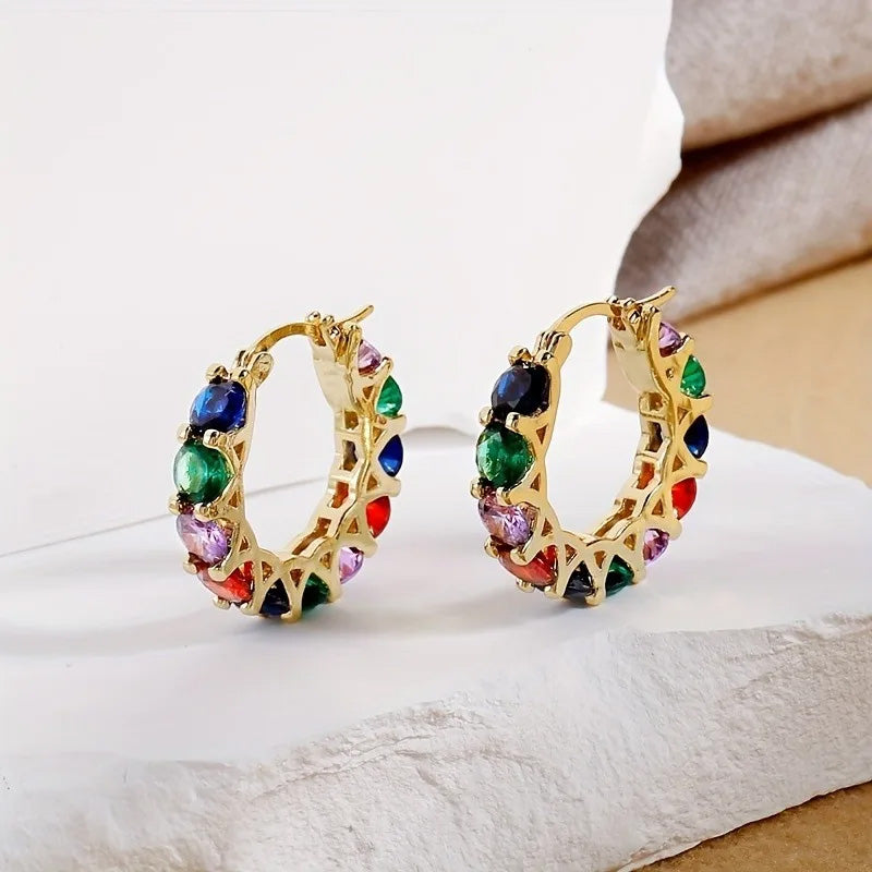 Brielle Mosaic Hoops