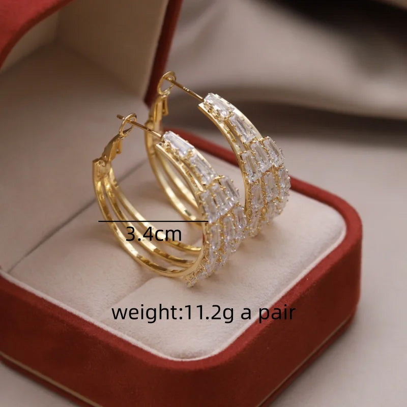 Chloe Crystal Hoop Earrings