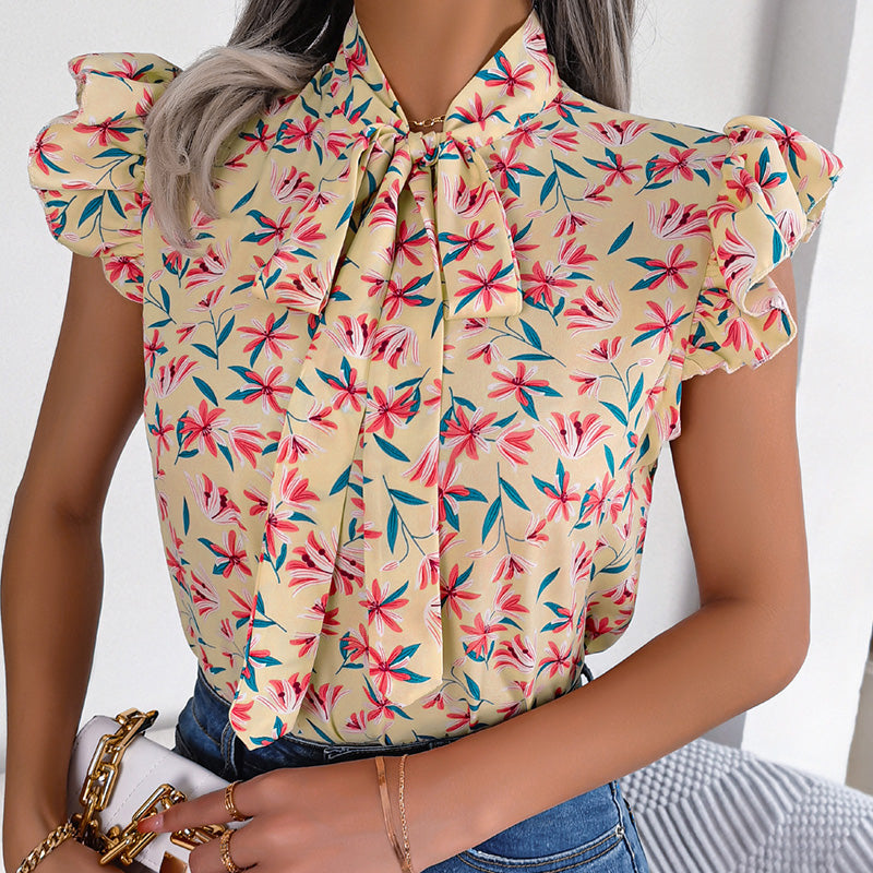 Breezy Tie-Neck Shirt