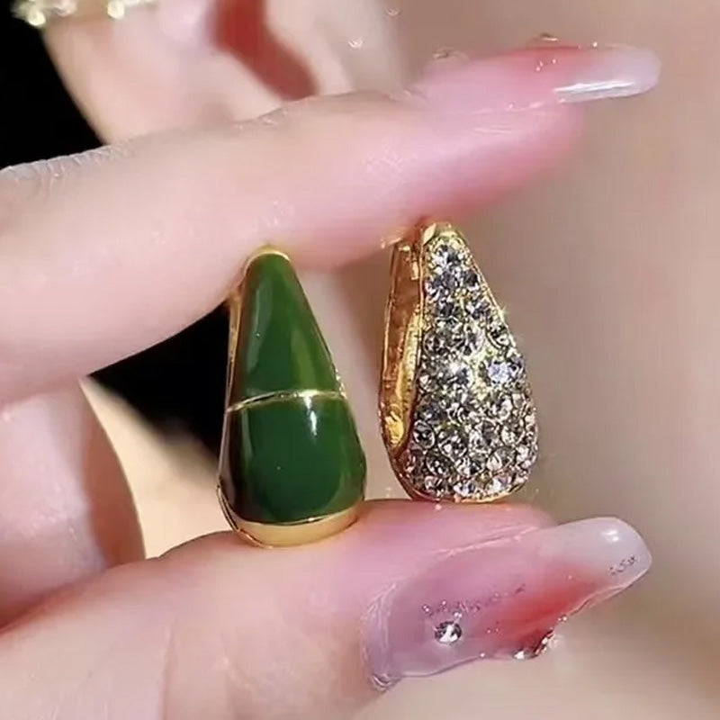 Aurora Duo-Face Huggie Earrings