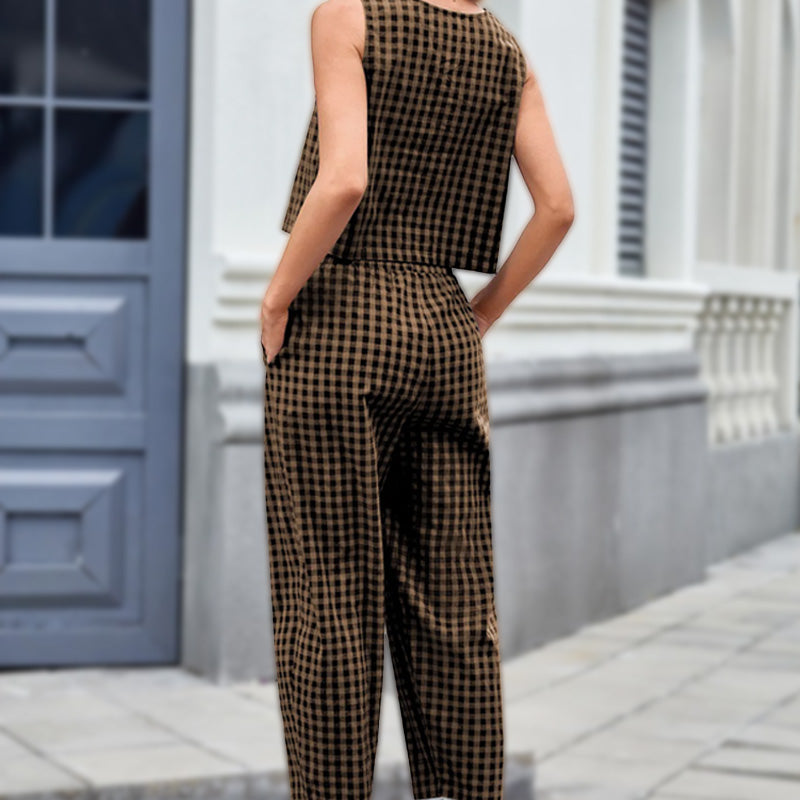 Harper Checked Lounge Set