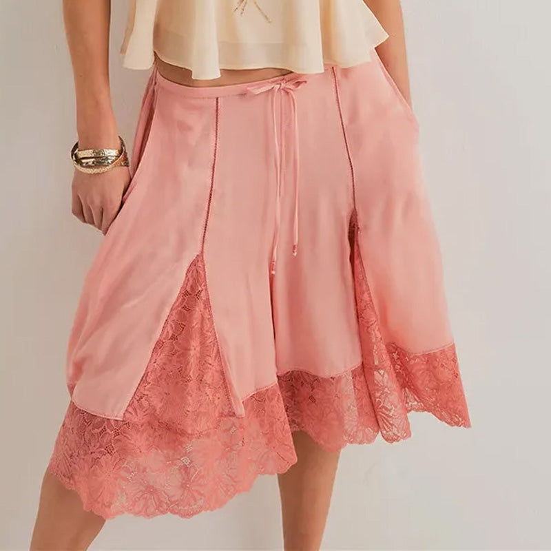 Chloe Lace Hem Lounge Shorts