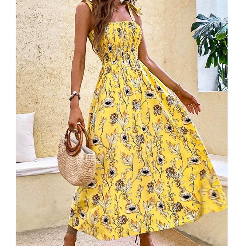 Sunbloom Tie-Strap Maxi Dress